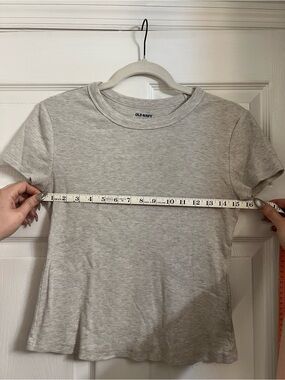 Old Navy Heather Gray Ribbed Short Sleeve Tee